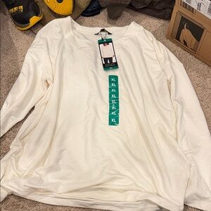 Banana Republic Ivory Long Sleeve Top XL